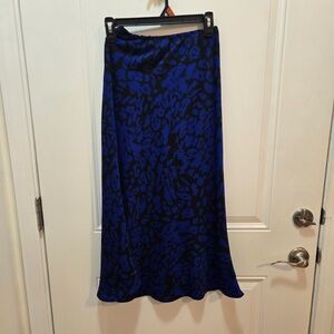 Chic Women's Maxi Skirt in Blue and Black